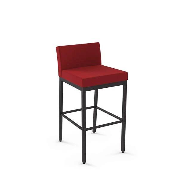 Amisco Fairfield 30-in Bar Stool - Red Polyester - Dark Brown Metal 1 Amisco Fairfield 30-in Bar Stool - Red Polyester - Dark Brown Metal