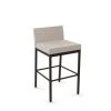 Amisco Fairfield Plus 26-in Counter Stool - Cream Faux Leather - Dark Brown Metal