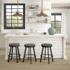 Amisco Warner 25-in Swivel Counter Stool - Grey Distressed Wood - Black Metal -AMISCO Shop 330655595 AlternateImage1 l