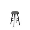 Amisco Warner 25-in Swivel Counter Stool - Grey Distressed Wood - Black Metal