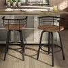 Amisco Brisk 29-in Swivel Bar Stool - Brown Distressed Wood - Black Metal 3 Amisco Brisk 29-in Swivel Bar Stool - Brown Distressed Wood - Black Metal -AMISCO Shop 330655718 AlternateImage1 l