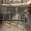 Amisco Brisk 25-in Swivel Counter Stool - Beige Distressed Wood - Glossy Grey Metal -AMISCO Shop 330655731 AlternateImage1 l