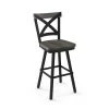 Amisco Jasper 25.31-in Swivel Counter Stool - Grey Distressed Wood - Black Metal