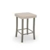 Amisco Ryan 31.25-in Bar Stool - Cream Faux Leather - Matt Light Grey Metal