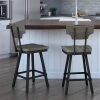Amisco Ferguson 29.25-in Swivel Bar Stool - Grey Distressed Wood - Black Metal -AMISCO Shop 330762150 AlternateImage2 l