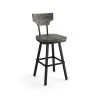 Amisco Ferguson 29.25-in Swivel Bar Stool - Grey Distressed Wood - Black Metal