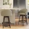 Amisco Keaton 26-in Swivel Counter Stool - Beige Fabric - Brown Wood 5 Amisco Keaton 26-in Swivel Counter Stool - Beige Fabric - Brown Wood -AMISCO Shop 330762164 AlternateImage2 l