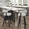 Amisco Parker 26.25-in Swivel Counter Stool - Grey White Polyester - Black Metal 4 Amisco Parker 26.25-in Swivel Counter Stool - Grey White Polyester - Black Metal -AMISCO Shop 330762167 AlternateImage1 l