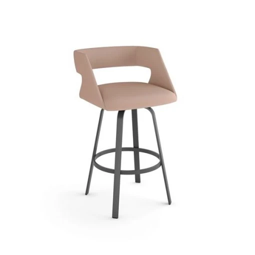 Amisco Harris 30.63-in Swivel Bar Stool - Soft Pink Fabric - Matt Dark Grey Metal 2 Amisco Harris 30.63-in Swivel Bar Stool - Soft Pink Fabric - Matt Dark Grey Metal -AMISCO Shop 330762175 MainImage 001 l