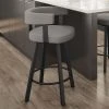 Amisco Parker 26.25-in Swivel Counter Stool - Taupe Grey Faux Leather - Black Metal 5 Amisco Parker 26.25-in Swivel Counter Stool - Taupe Grey Faux Leather - Black Metal -AMISCO Shop 330762179 AlternateImage2 l
