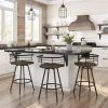 Amisco Denton 29.88-in Swivel Bar Stool - Dark Brown Distressed Wood - Dark Brown Metal -AMISCO Shop 330762195 AlternateImage1 l