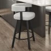 Amisco Parker 30.25-in Swivel Bar Stool - Grey White Polyester - Black Metal 5 Amisco Parker 30.25-in Swivel Bar Stool - Grey White Polyester - Black Metal -AMISCO Shop 330762199 AlternateImage2 l