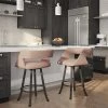 Amisco Metro 26.75-in Swivel Counter Stool - Soft Pink Fabric - Dark Brown Metal 4 Amisco Metro 26.75-in Swivel Counter Stool - Soft Pink Fabric - Dark Brown Metal -AMISCO Shop 330762203 AlternateImage1 l