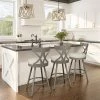 Amisco Mapleton 31-in Swivel Bar Stool - Light Beige PVC - Matt Light Grey Metal -AMISCO Shop 330762211 AlternateImage1 l